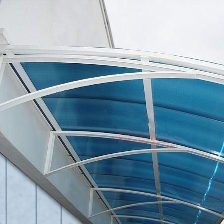 sky blue poly-carbonate canopy awning